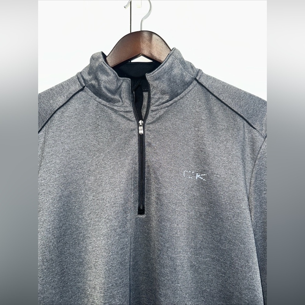 Calvin Klein Lightweight Active Quarter Zip Jacket L Grey - Picture 2 of 5